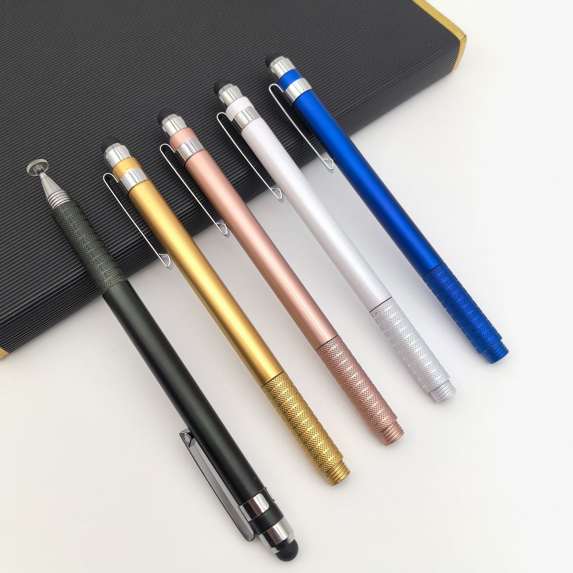 Lápiz de condensador de doble cabeza lápiz de silicona de doble propósito lápiz de video de pintura de oficina lápiz de disco