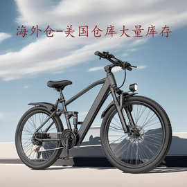 海外仓美国欧洲ebike电助力山地自行车锂电禧玛诺21级变速电动车