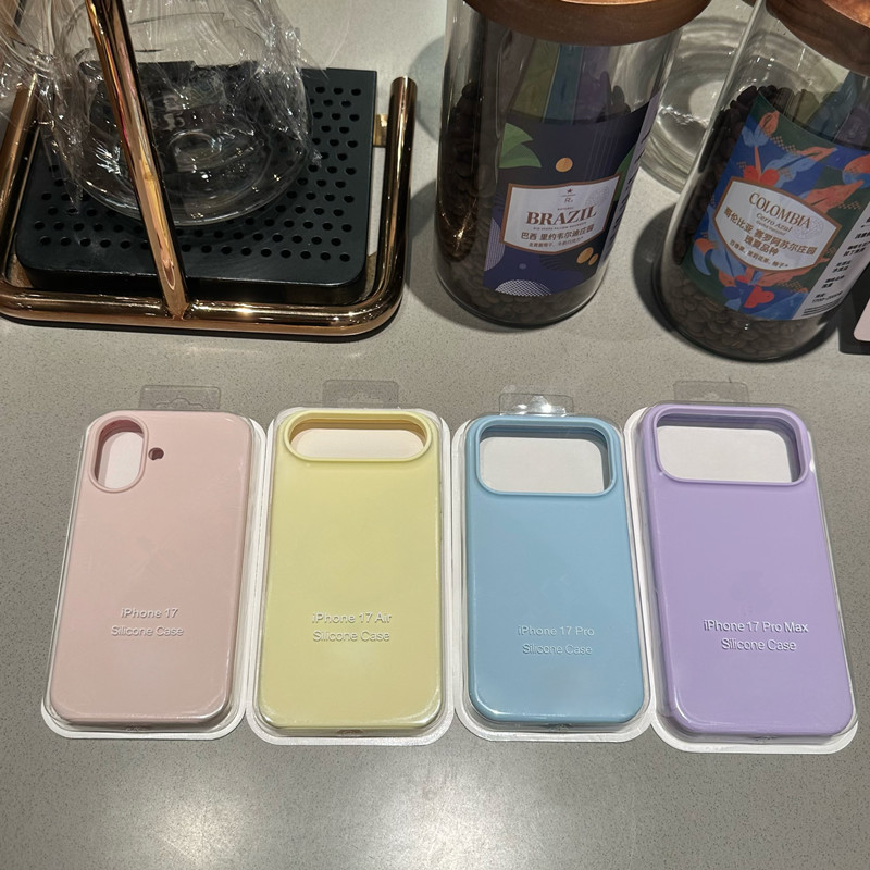 Suitable for Iphone18Promax Solid Silicone Phone Case, the Same Official Model as Apple 17, Full-Cover Anti-Fall Protective Case