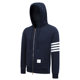 Cardigan Sweater Men's Spring and Autumn Fashionable Loose Four Bar Jacket Couple's Fashion Sports Casual Top Men's Wear