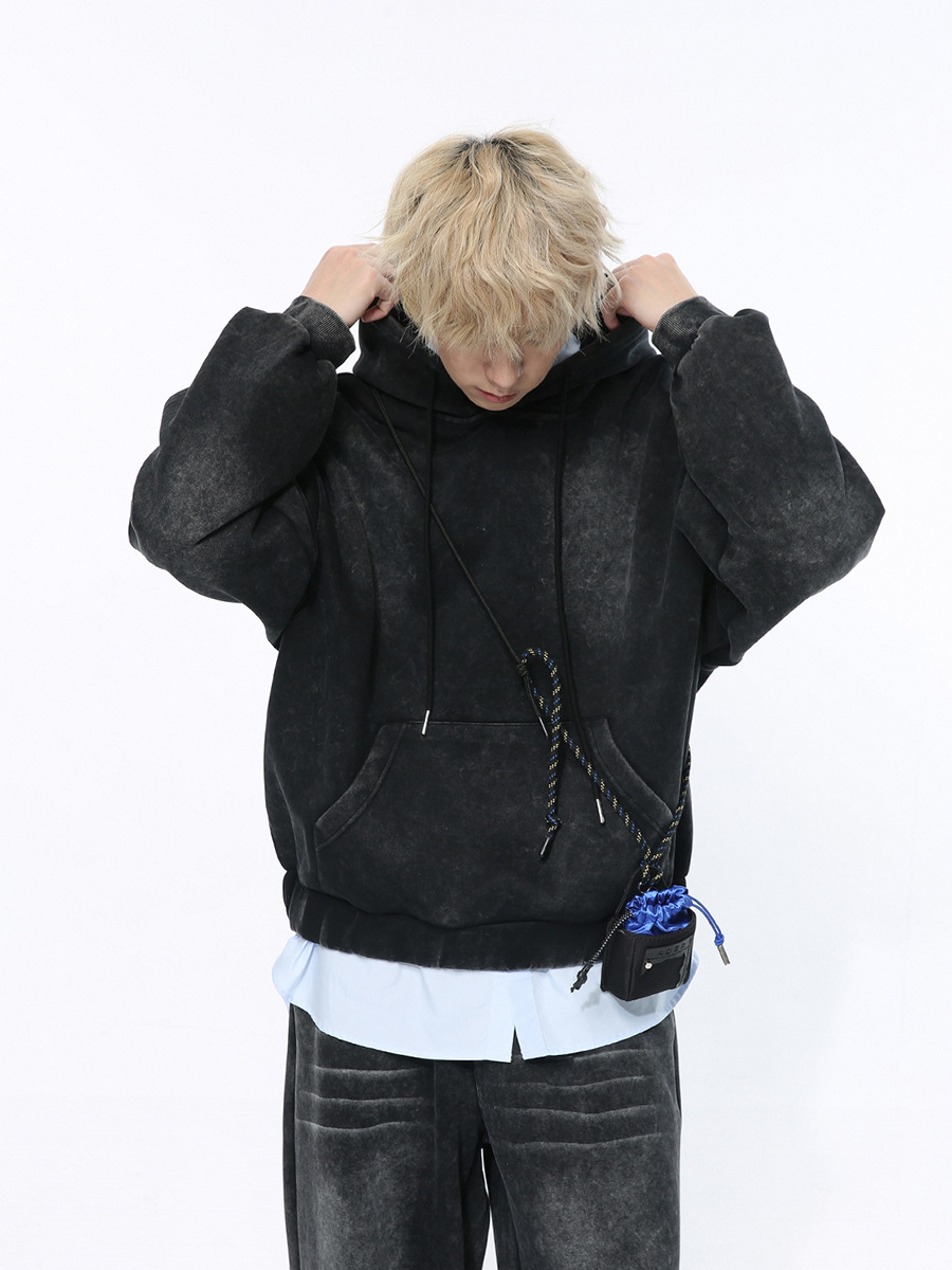 Mtlclothes ropa de Hombre | 2024 primavera nueva moda personalizada lavado diseño apenado suéter flojo traje