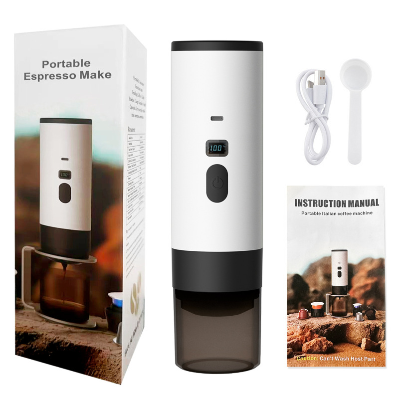 ポータブルカプセルコーヒーマシンワイヤレス加熱小型ポンプ圧力家庭用屋外旅行新しいミニバージョン卸売|undefined