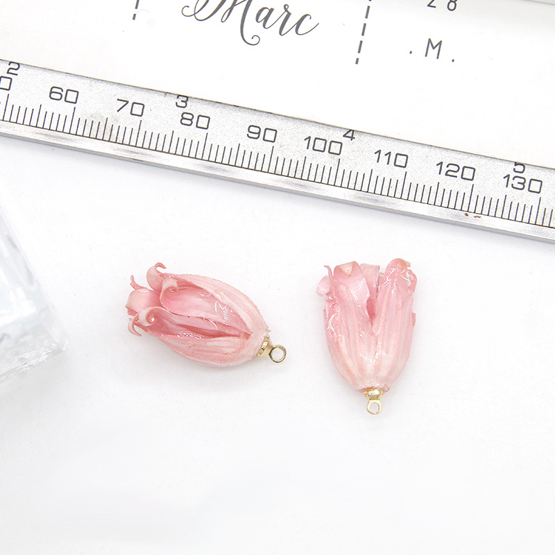 10 light pink wind chimes