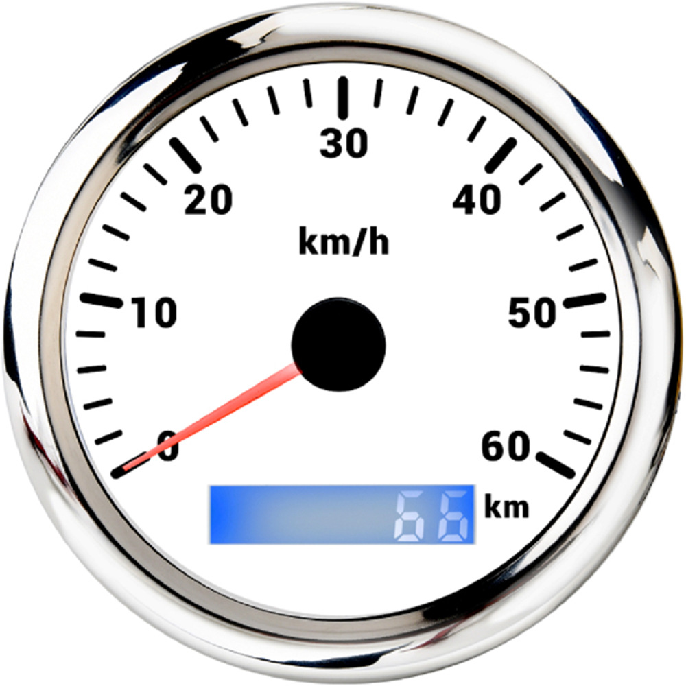 Car Pulse Speedometer 85mm Odometer Code Meter Km/H with Multi-Color Light 12V24V Without Gps Module