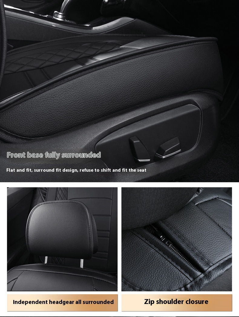 Foreign trade car seat cushion factory direct all-inclusive full leather small diamond four seasons general car seat cushion