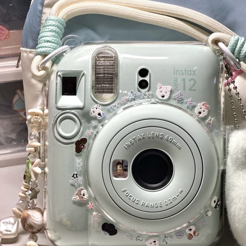 Mini12 Transparent Shell Instax Crystal Stand-Up Protective Hard Shell Chain Shell Camera Mini12 Transparent Shell Instax Crystal Stand-Up Protective Hard Shell Chain Shell Camera