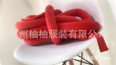 ins单股长条打结球绳创意多色DIY超柔手感儿童婴儿床拍摄道具软装