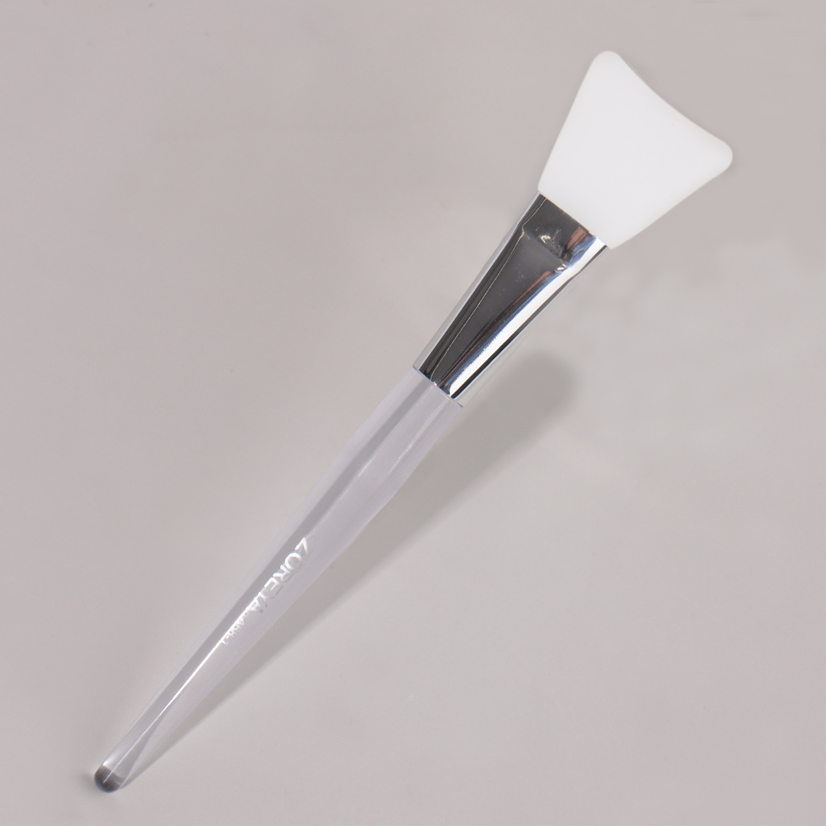 Cepillo de máscara de cabeza plana de mango transparente