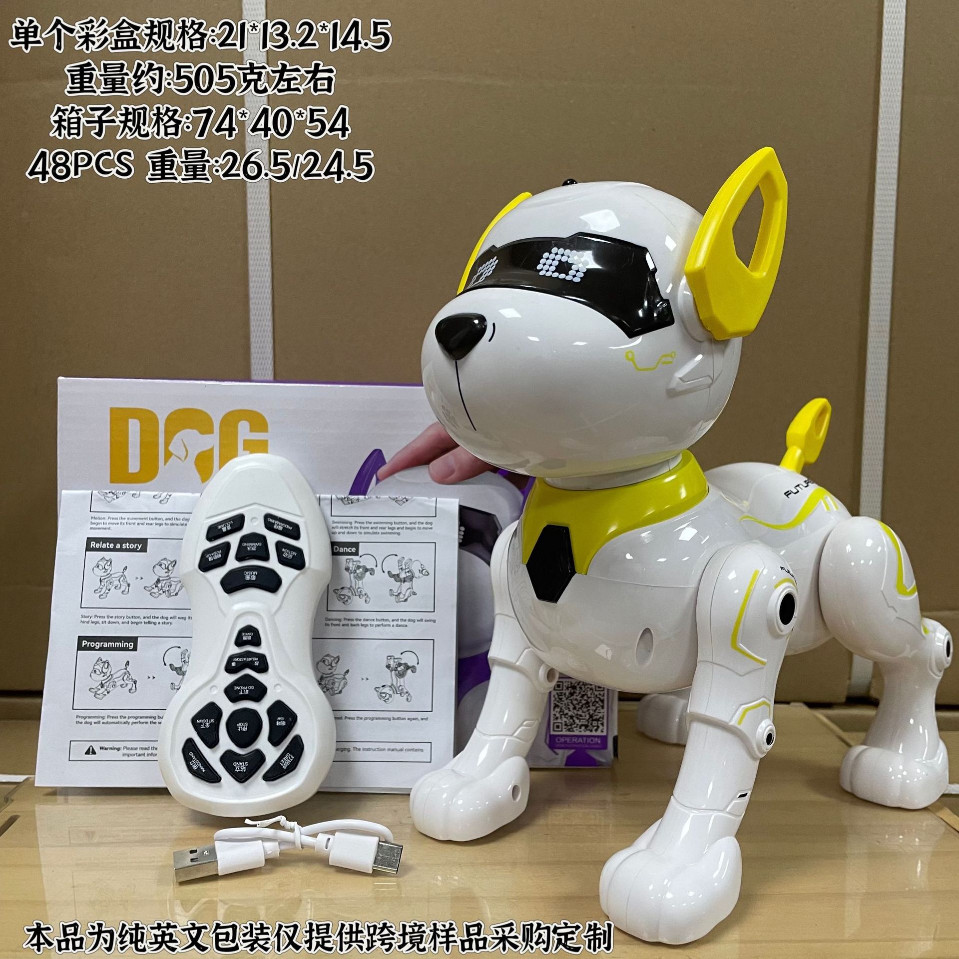 Acrobacias transfronterizas programación inteligente robot perro multifuncional táctil control remoto perrito juguete de inducción eléctrica para niños