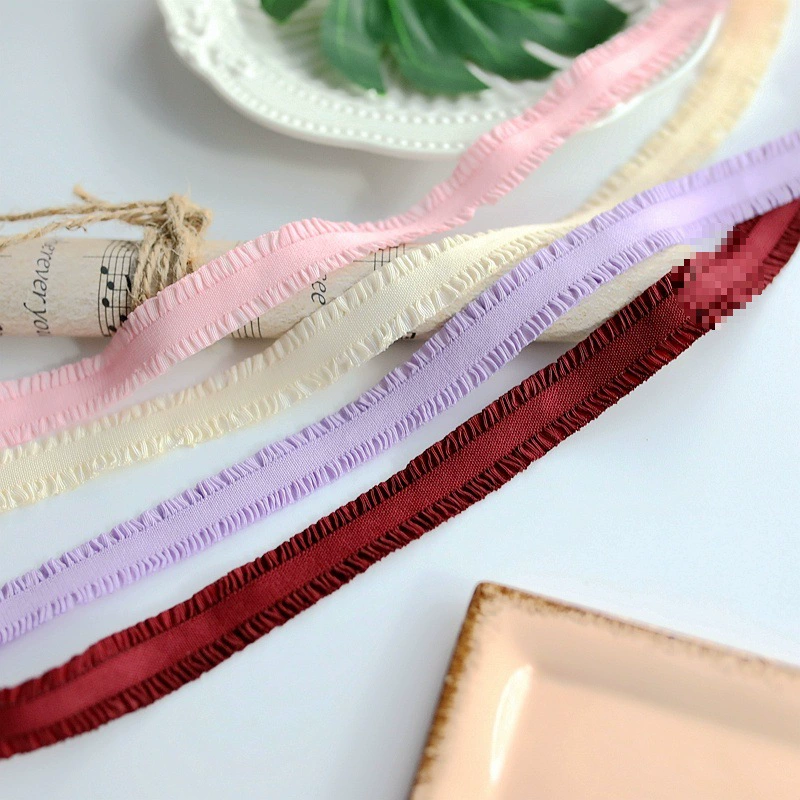 Красочная двусторонняя эластичная плиссированная кружевная эластичная лента с рюшами, одежда «сделай сам», домашний текстиль, декоративные аксессуары