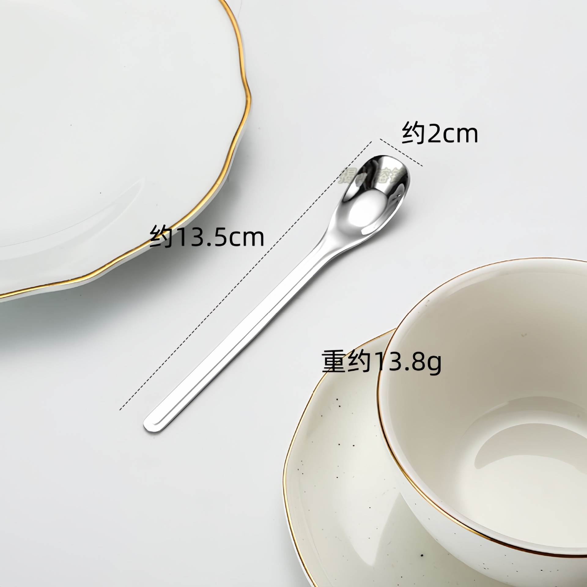 304 Stainless Steel Ingot Ice Wholesale Creative Small Seasoning Coffee Dessert Honey Stirring Spoon_voghion.com