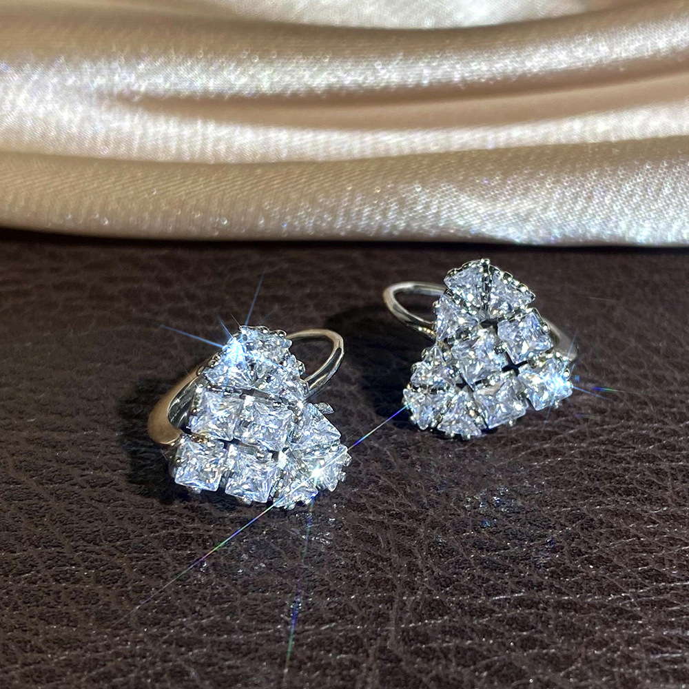 8g Weight 304 Stainless Steel Ear Needle Material Zircon Inlay Material Earrings Classification 1 Pair Quantity Holiday, Daily Occasion Copper Material Heart Shape Pattern All Seasons Season Women's Gender Modern Style Style 1 Pair Modern Style Heart Shape Copper Zircon Earrings 7