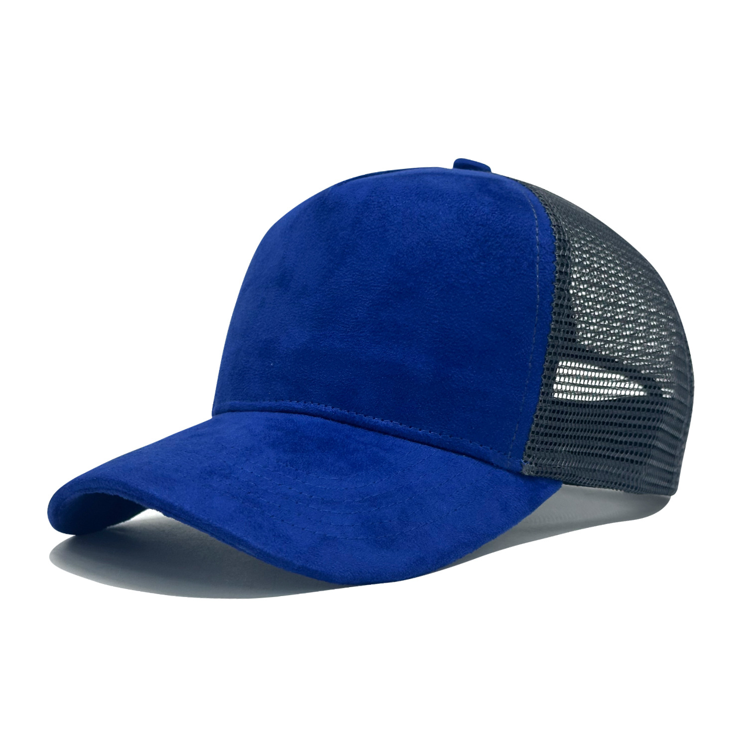 Cinco piezas de gorra de red de gamuza para hombres de verano al aire libre sombrero de protección solar sombrero de red transpirable sombrero de béisbol personalizado