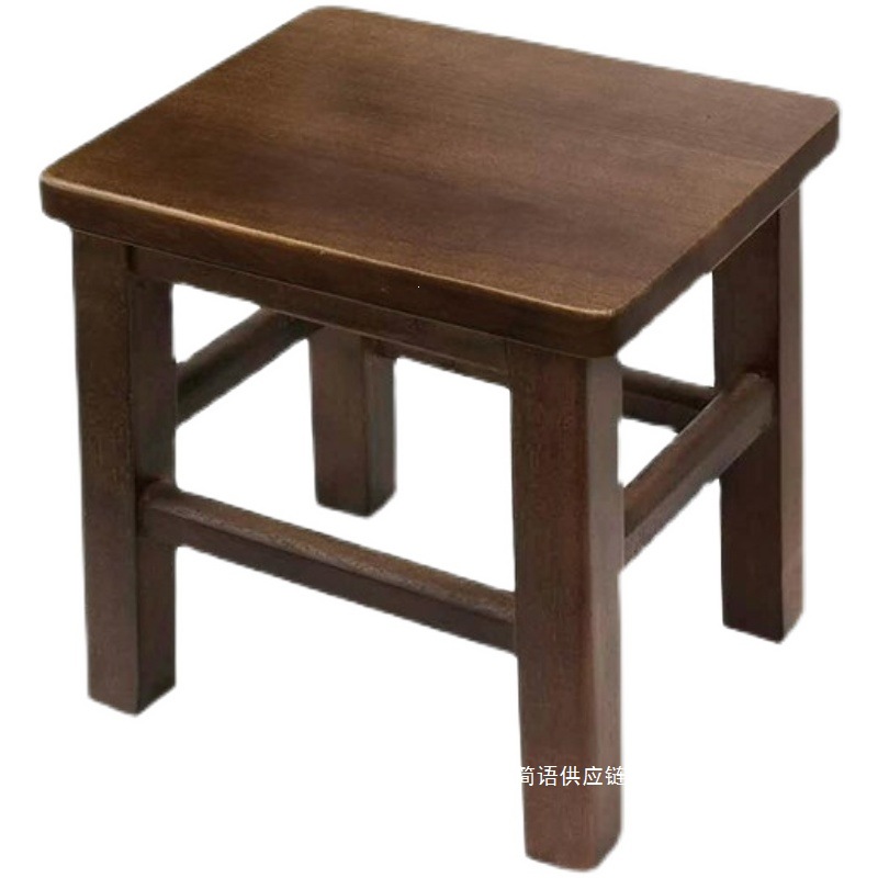 Fábrica directa taburetes cuadrados de madera sólida, taburetes caseros pequeños para adultos, taburetes bajos para niños, taburetes de cambio de zapatos, taburetes cuadrados de madera, taburetes de comedor image 4
