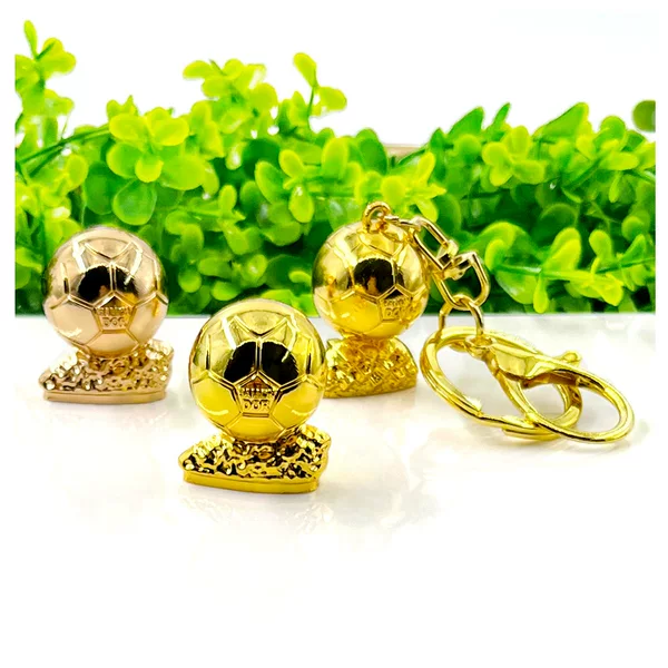 Barsa King Horse Football Fan Supplies Gold Boots Gold Ball Model Keychain Pendant European Crown Trophy Ornament Alloy