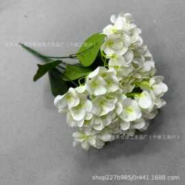 绣球花5叉绣球仿真花婚庆布置绢花假花家居工程装饰路引花束批发