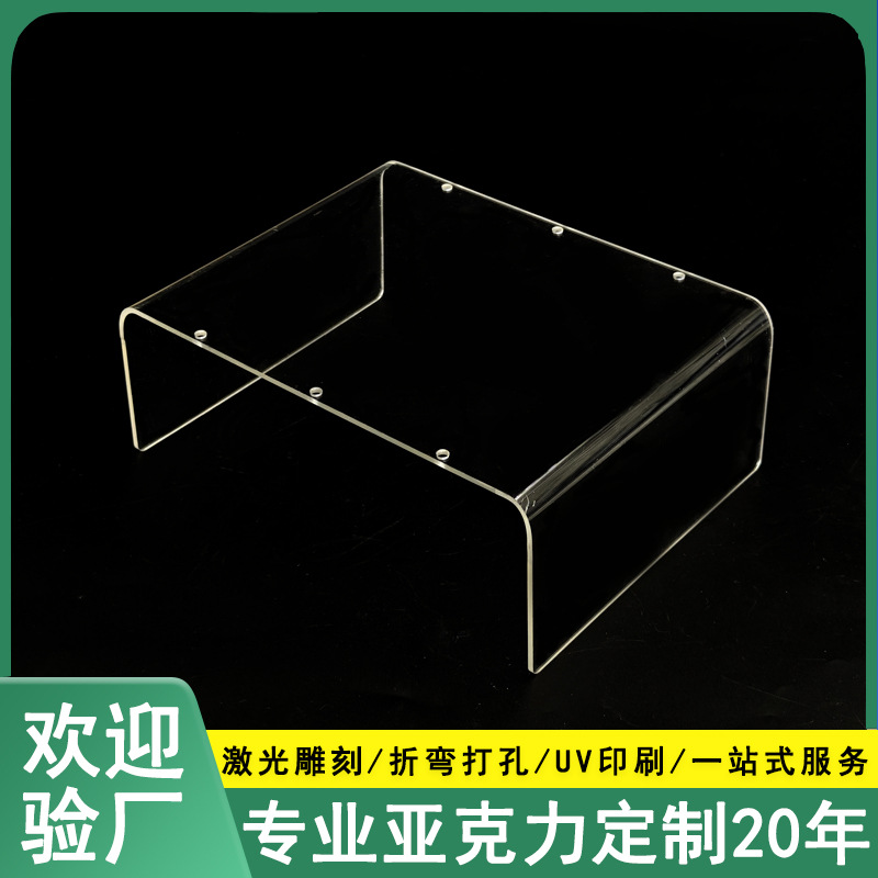 佛山工厂led广告亚克力展示台板桌腿餐桌悬空加厚防水定做