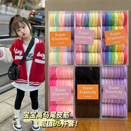儿童皮筋高弹力不伤发头绳:糖果色韩版发饰选购指南