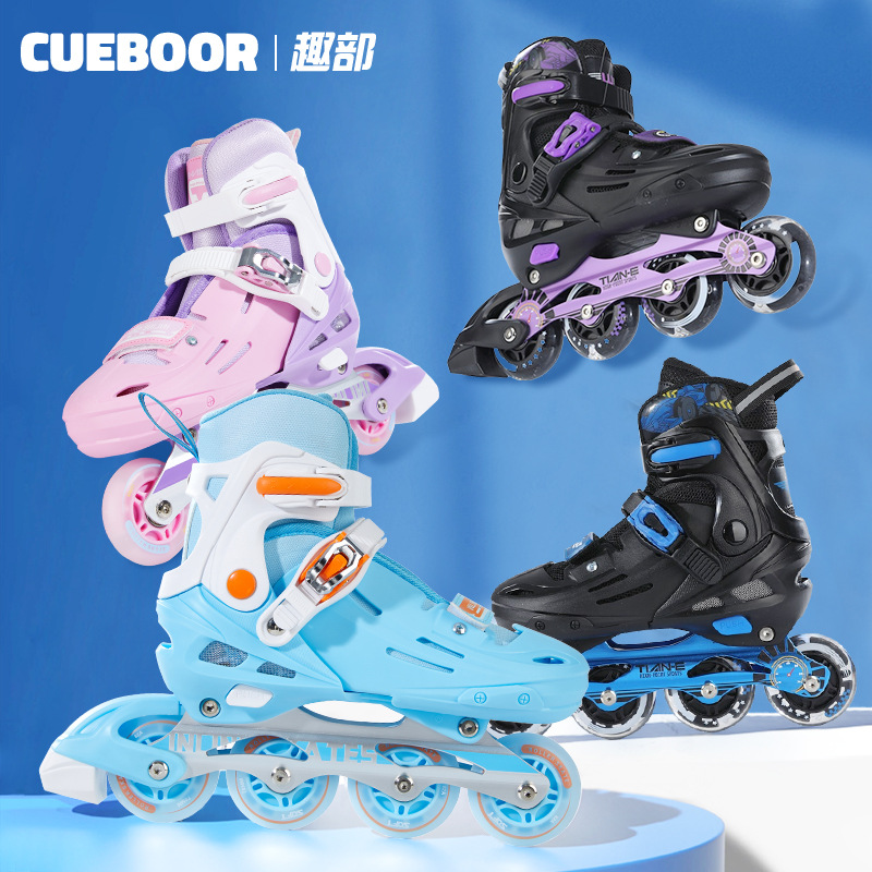 Children's Roller Skates, Roller Skates, Girls' Roller Skates, Boys' Adjustable Sizes, 3-6 to 12-Year-Old Girls' Roller Skates