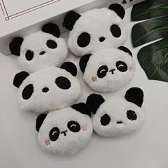 卡通毛绒小熊头公仔挂件可爱熊猫胸针玩偶书包挂饰diy饰品小配饰