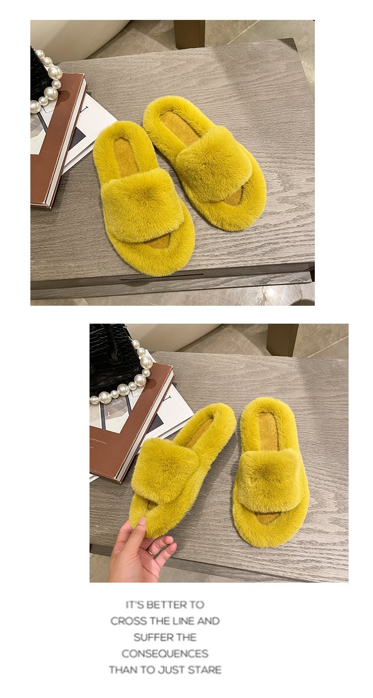 Thick-Soled Wool Slippers NSDFX81611