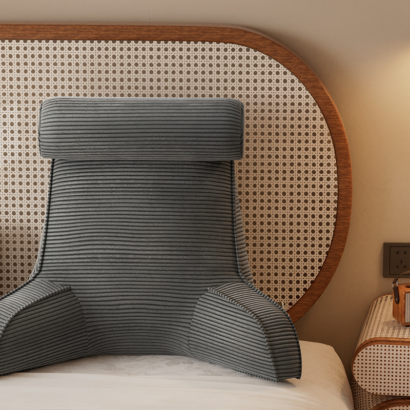 요추베개쿠션-코듀로이-다크그레이