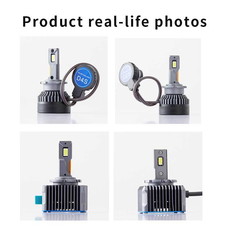 (2개) 국경 간 재고 H7LED 가벼운 자동차 전조등 수정 액세서리 H4 70W 고출력 자동차 디코딩 전구