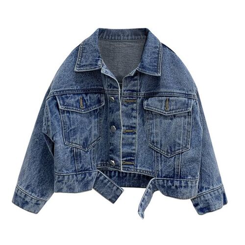 Girls spring and autumn new denim jacket Korean style loose fashion baby jacket short children's unisex 99080