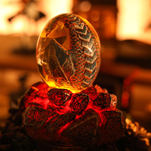 發光熔岩龍蛋哈利波特恐龍蛋樹脂創意擺件周邊生日禮物燈琥珀水晶