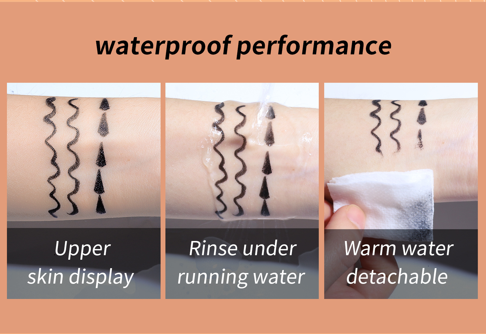 New YANQINA double-headed triangular seal eyeliner non-smudge waterproof Stamp eyeliner for cross-border use undefined