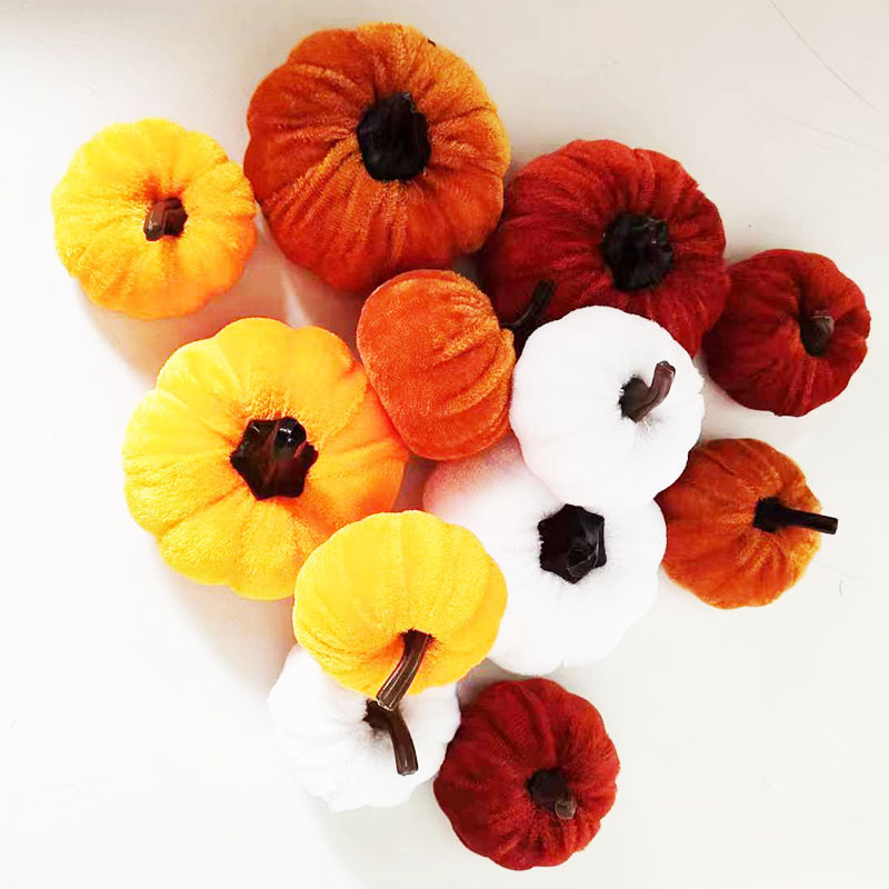 4 큰 8 작은 흰색 오렌지 세트