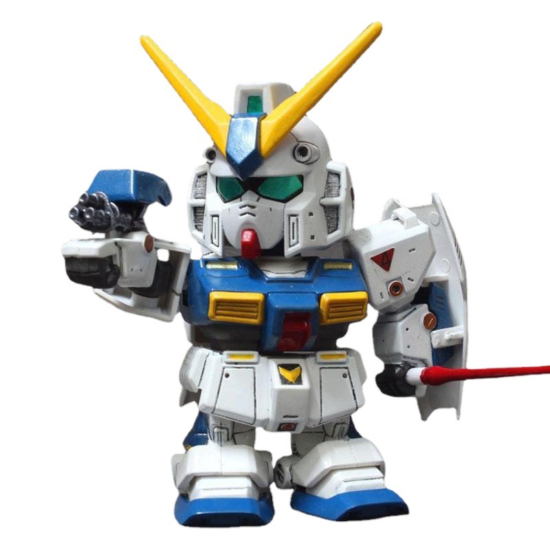 Ensamblado Gundam modelo de juguete hecho a mano anime periférico BB Guerrero SD Q versión móvil Guerrero modelo niños