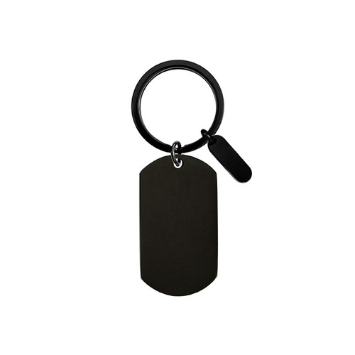 Keychain cross-border laser UV color printing blank stainless steel material holiday gift engraving metal keychain