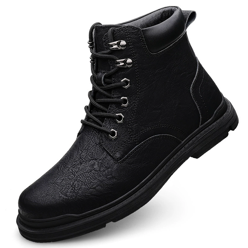 Ботинки Martens‑стиля из кожи, английский дизайн, тёплая подкладка, челси низкие, размеры 37–45