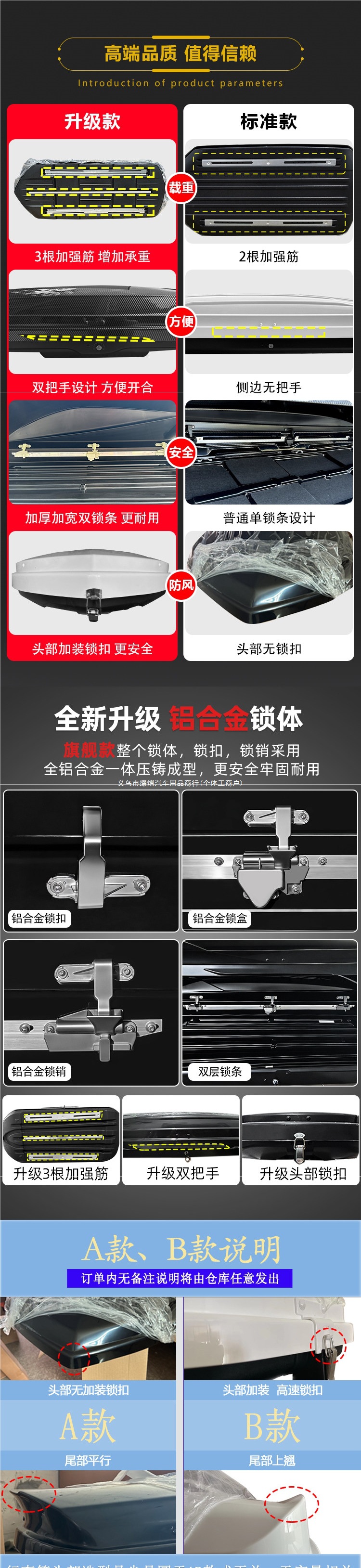 Car roof luggage box is suitable for Tiguan L, Touareg, T-Roc, Touran, Sharan, POLO, C-Trek, and Teramont
