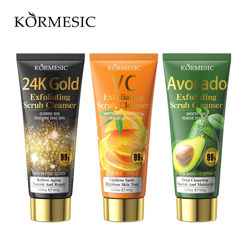 Limpiador Facial Exfoliante de Naranja VC KORMESIC para Cuidado Facial