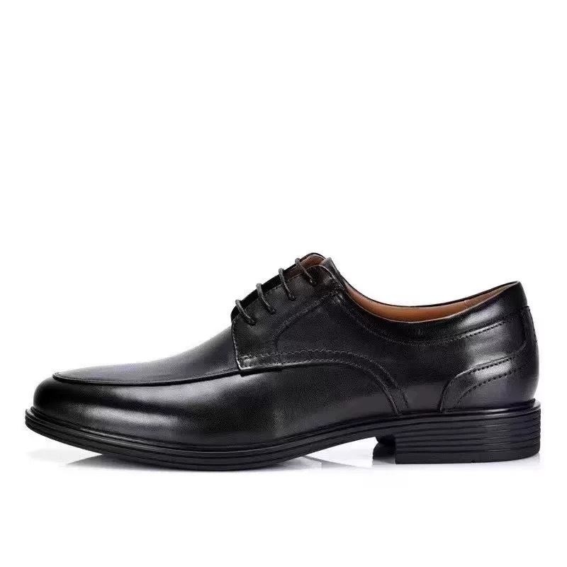 ShoeVault Brand Top Layer Cowhide Professional Men's Leather Business Elegant Gentleman Lace-up Simple Derby Shoes Customization_voghion.com