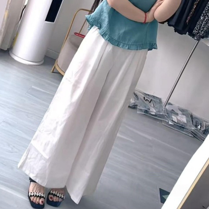 フレンチスタイル2025夏服、ラウンドネック、爽やかなパンツ、エレガントなデザイン、年齢軽減、万能な半袖レディーストップス|undefined