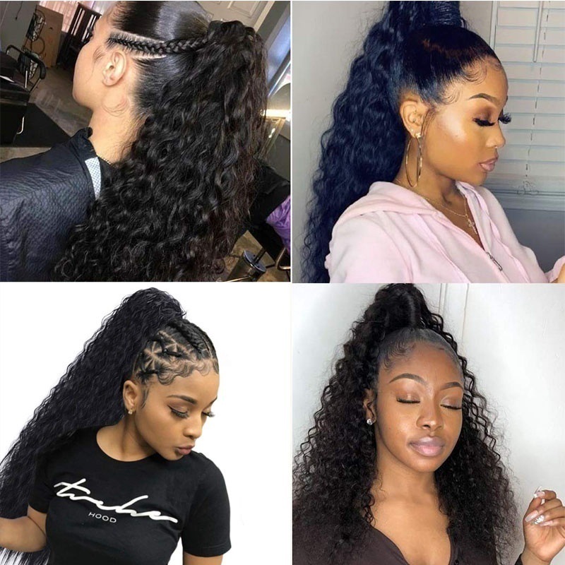 Synthetic hair drawstring mesh pocket elastic mesh long wig fluffy corn beard_voghion.com