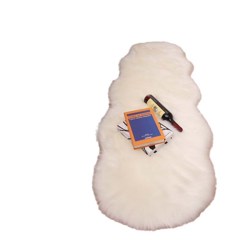 Suministro directo de fábrica transfronteriza lana-como el hogar dormitorio alfombra engrosada alfombra de felpa sala de estar alfombra de piso de piel de oveja cojín