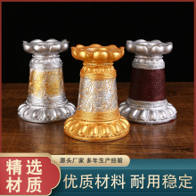 批发转金轮底座手摇转家用西藏莲花树脂供佛摆件转筒轮密宗转经轮