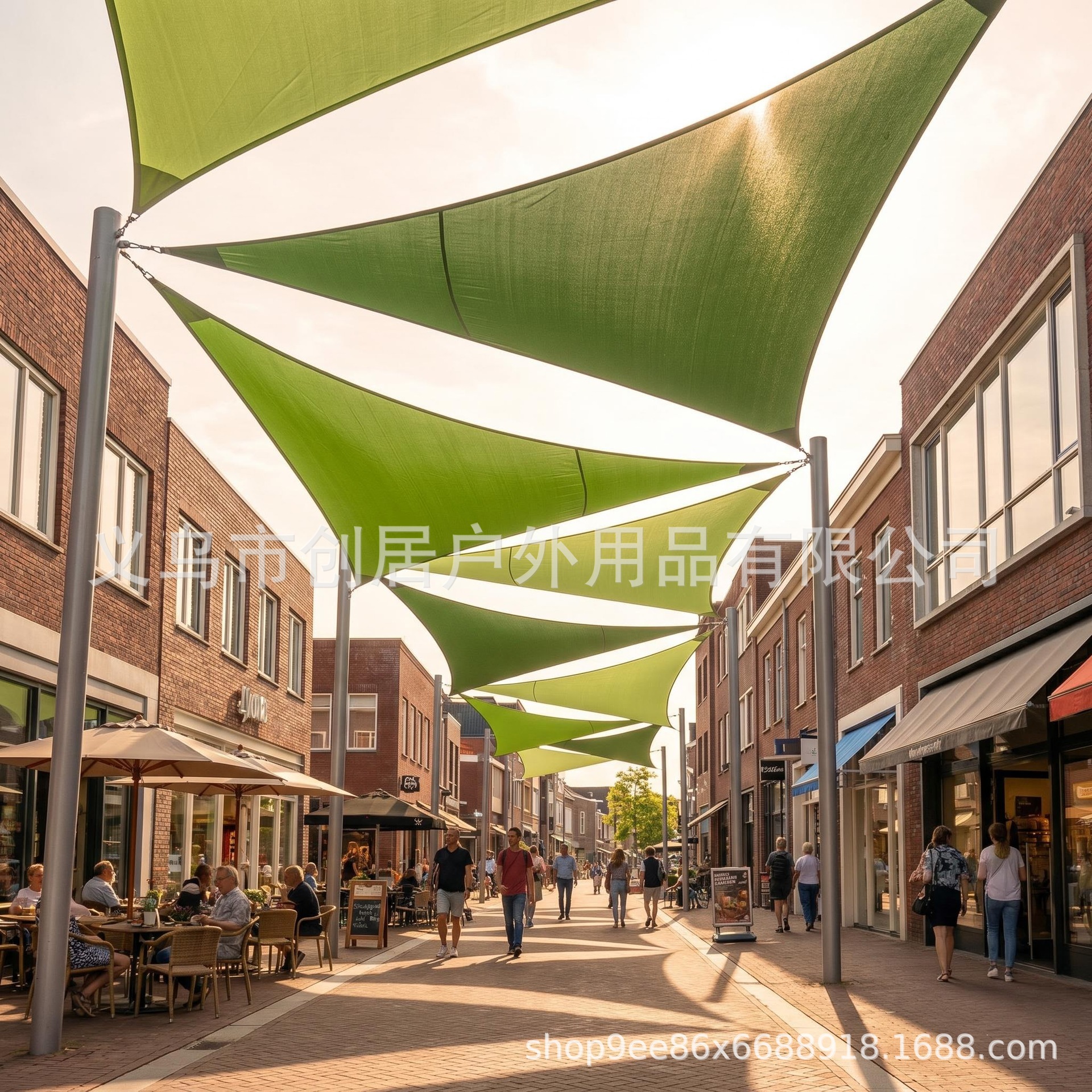 Triangular Sunshade Sail for Landscaping, Four-Corner Commercial Street, Swimming Pool Area, Decorative Canopy, Canvas Sunshade, Landscape Canopy