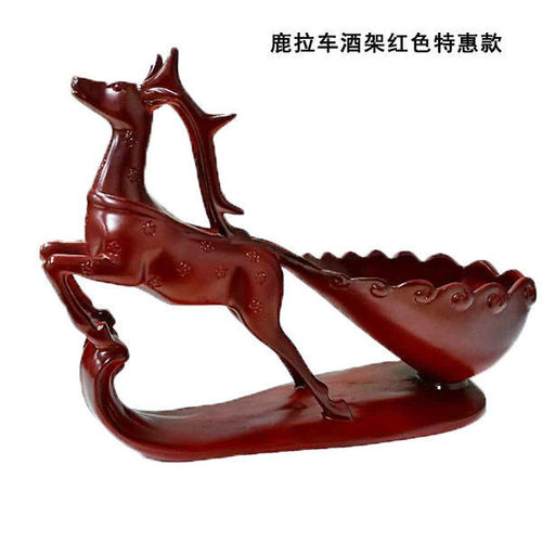 Dropshipping Creative Home European Style Deer Wine Rack Ornament Living Room Office Wine Cabinet Decoration Wine Bottle Rack