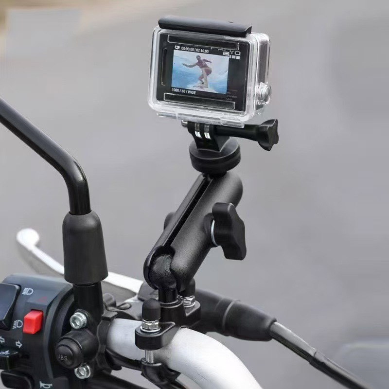 Bike, recorder, tubing, sports universal golden camera with accessories, clips included, aluminum alloy