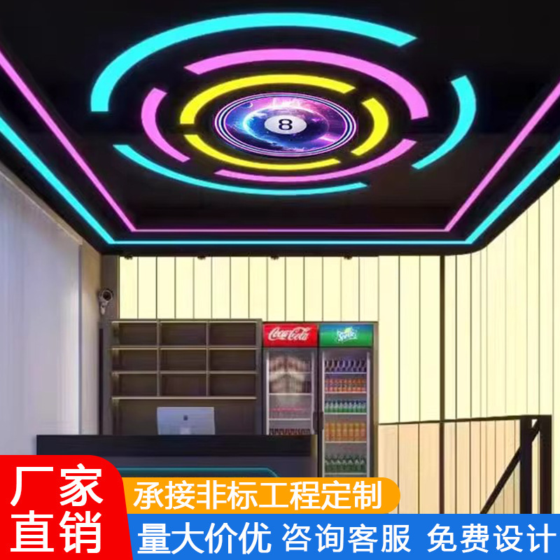 Lámpara de forma de arco creativa círculo circular lámpara de gimnasio billar sala de baile centro comercial supermercado sala de luz de viento industrial