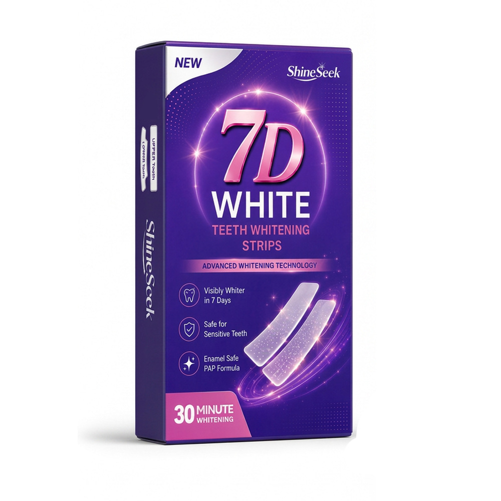 Pap+ Purple Whitening Dry Tooth Strips, Residue-Free Dry Tooth Strips, Does Not Contain Hydrogen Peroxide, Gentle Whitening