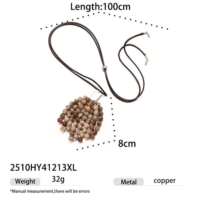 La moda europea y americana transfronteriza alta sensación de cuentas delicadas collares de acero de aluminio para mujeres simple versátil otoño y invierno nuevos adornos image 7
