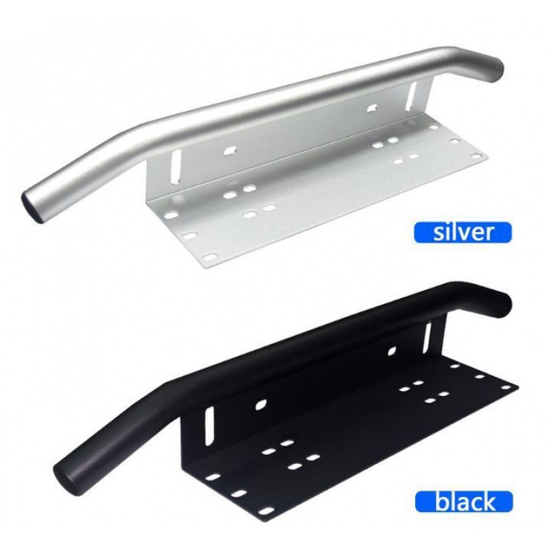 Soporte de matrícula para modificación de coches, soporte de matrícula para vehículos todoterreno, soporte de aleación de aluminio, soporte de luz para parachoques delantero, accesorios.
