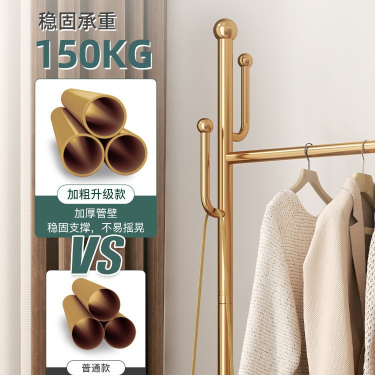 Perchas de piso a techo Dormitorio Perchas de entrada Perchero móvil resistente y duradero Estante multifuncional para ropa de celebridades de Internet