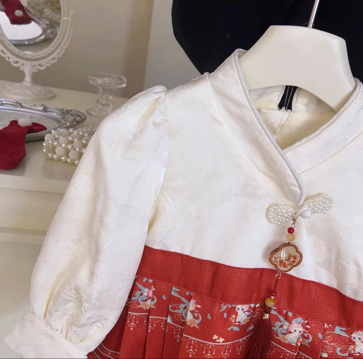 Falda de cara de caballo para niñas, vestido de año nuevo, modelos de otoño e invierno para bebés femeninos image 3